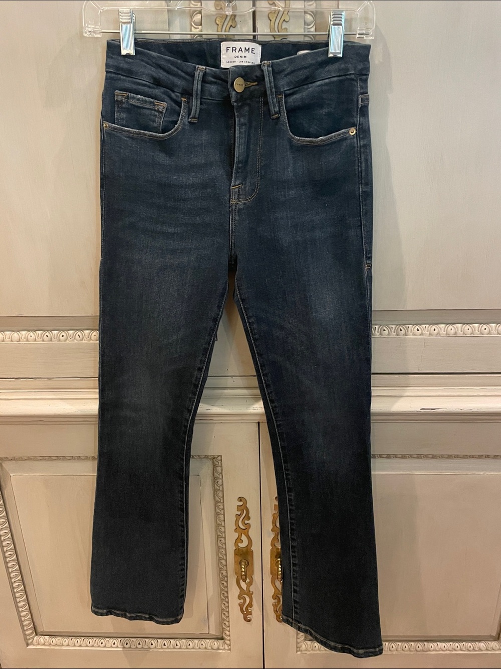 Frame Denim Women's Dark Wash Cropped Jeans Sz 25